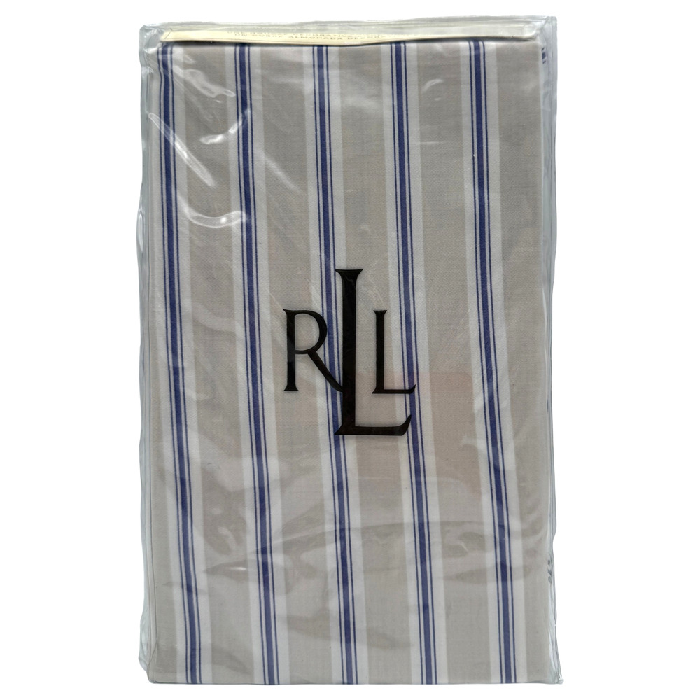 Ralph Lauren (1) Euro Pillow Sham Cape Elizabeth Lilac 26" Tan Stripe NOS Sealed